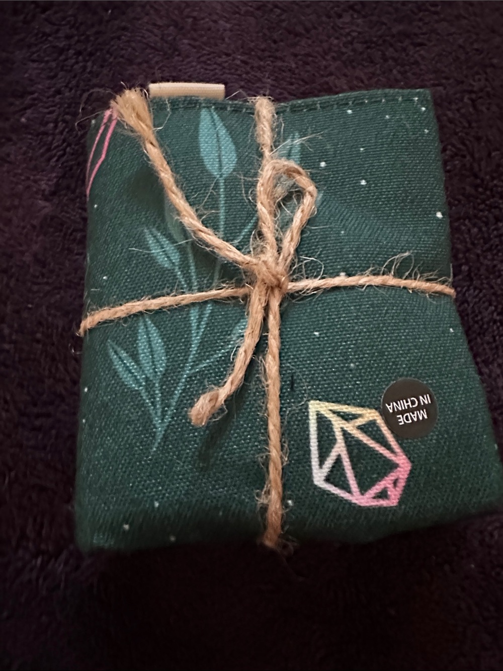 Green Print crystal and floral plant pot holder green witch nip gift witch gift
